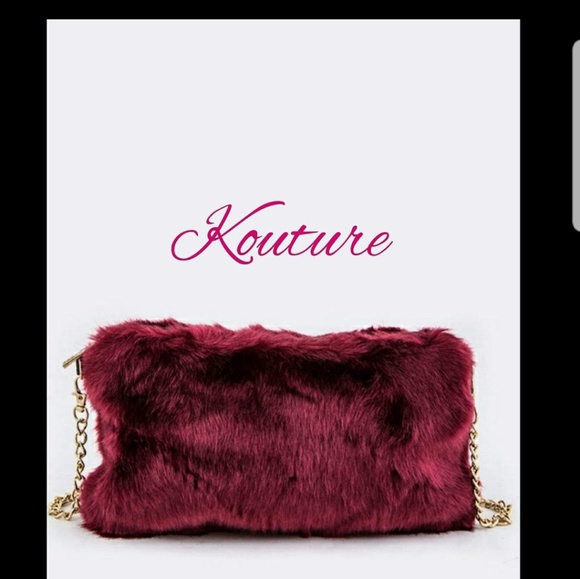 Fur Crossbody Bag w chain - Picture 1 of 1